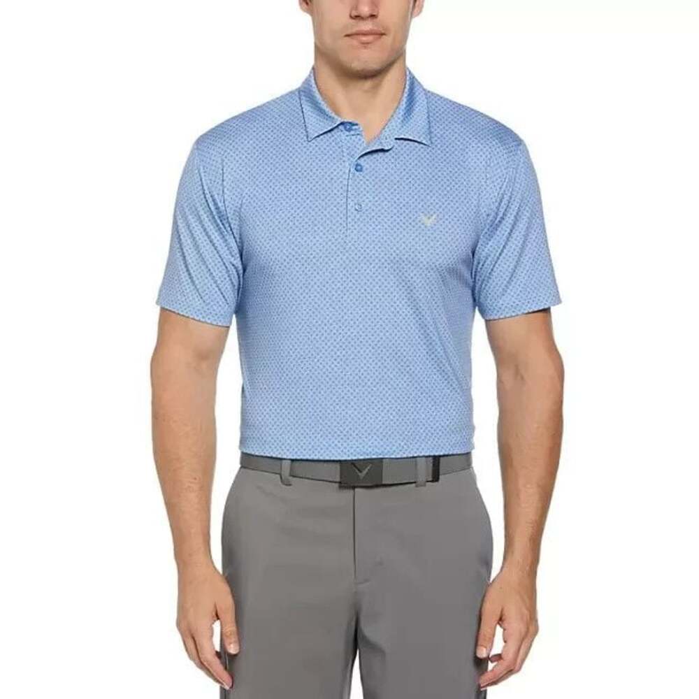 Callaway Men's Fine Line Stripe Short Sleeve Golf Polo Shirt